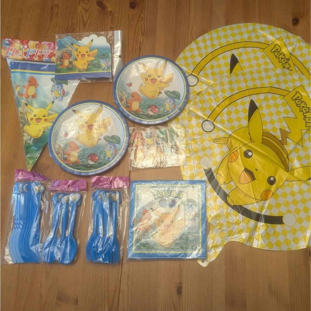 Pokemon Pikachu Party Supplies Tableware Decorations